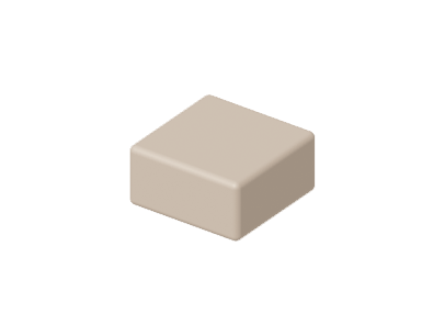 サンドカラーの直方体の形状図